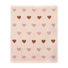 Organic Jacquard Sweater Knit Baby Blanket: Loving Hearts - Freshie & Zero Studio Shop