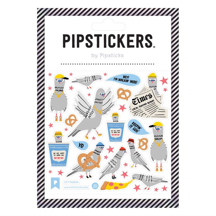 City Pigeons Sticker Sheet by Pipstickers - Freshie & Zero Studio Shop