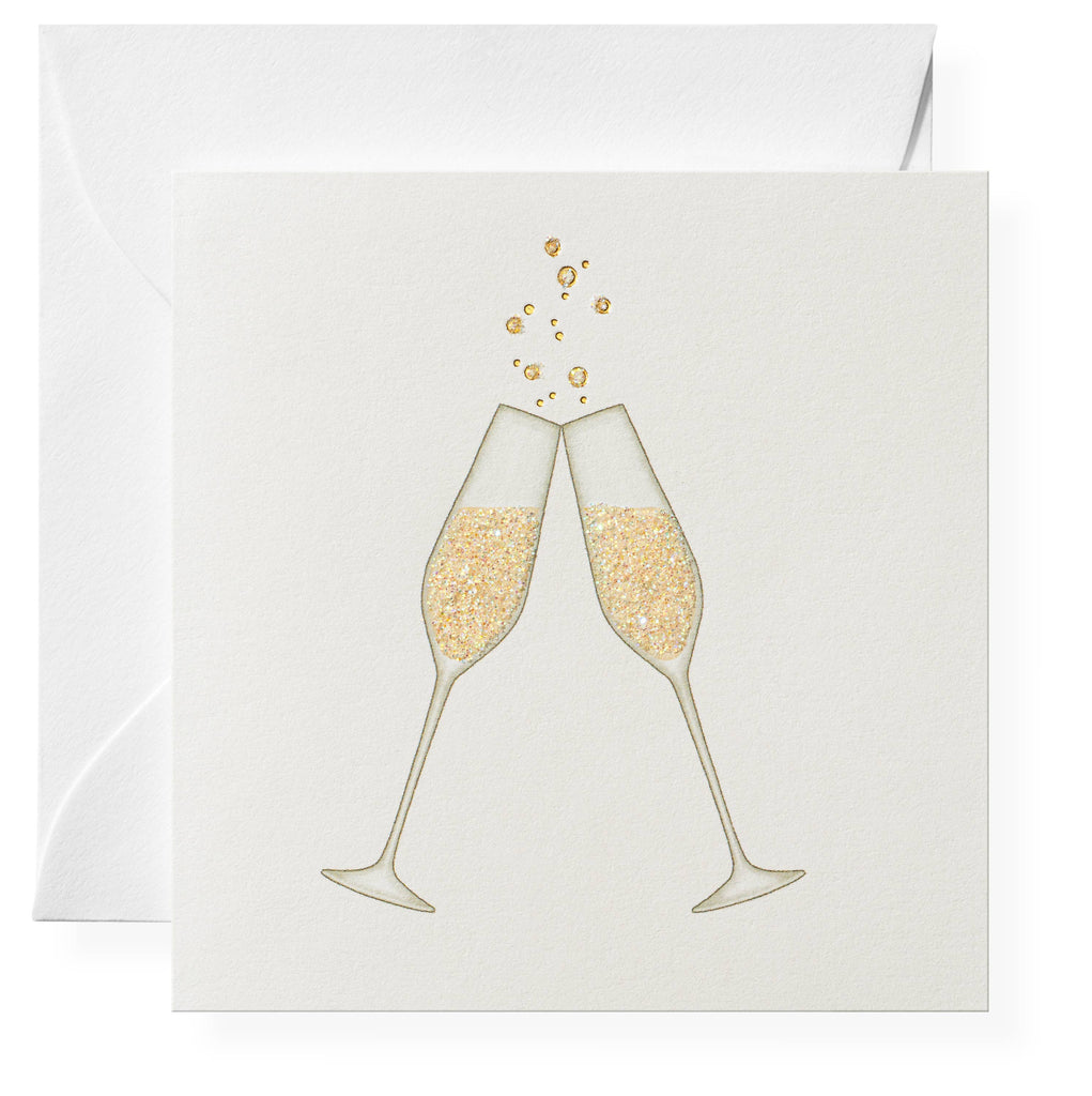Champagne Glasses Gift Enclosure Card - Freshie & Zero Studio Shop