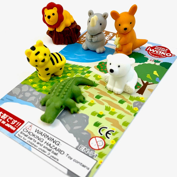 Iwako Safari Eraser Set of 7 - Freshie & Zero Studio Shop