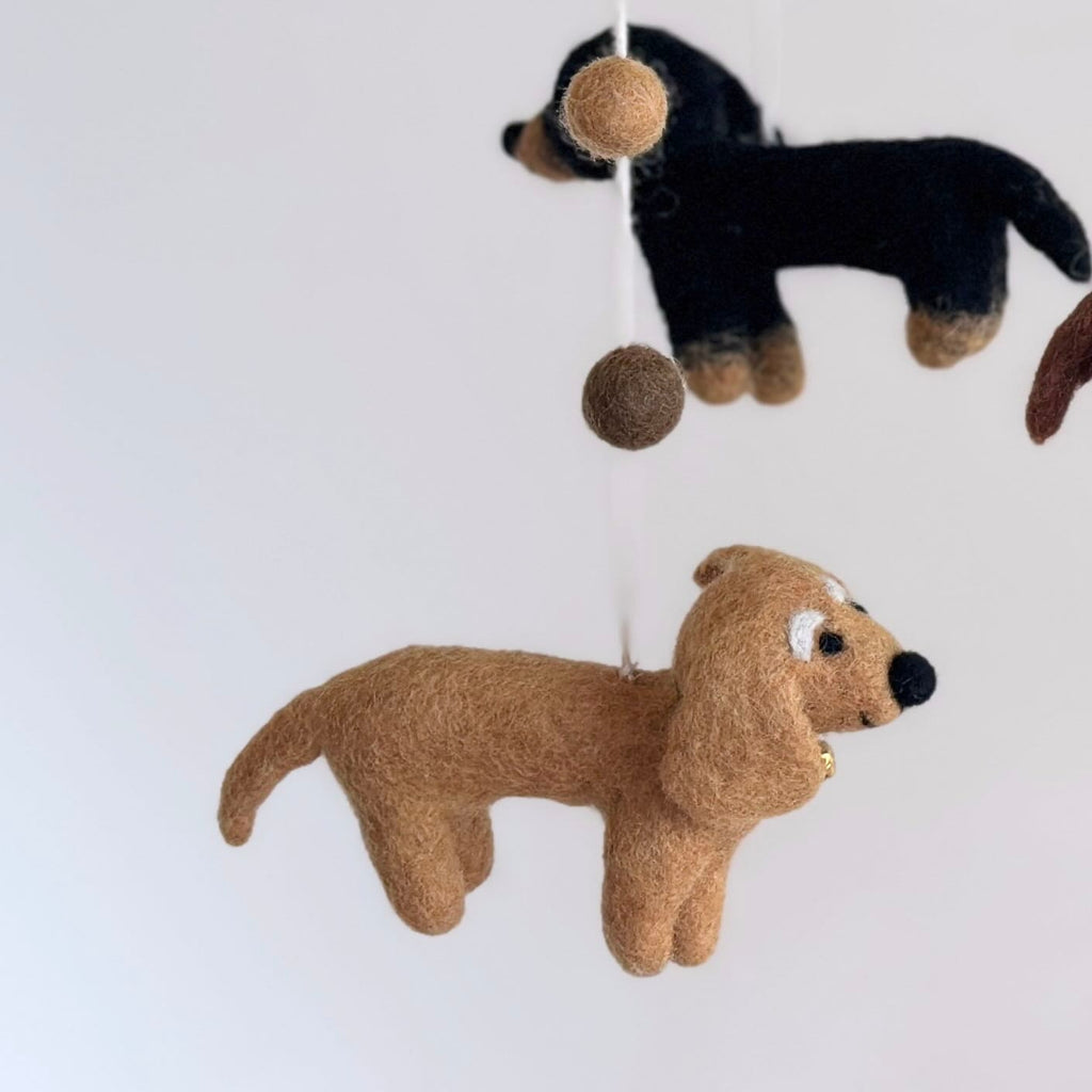 Felt Baby Mobile - Dachshund Dog - Freshie & Zero Studio Shop