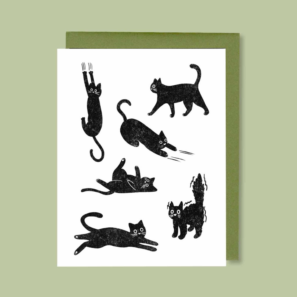 Black Cats All Occasion Greeting Card - Freshie & Zero Studio Shop