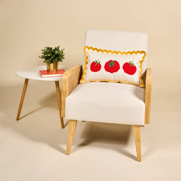 Scalloped Tomato Throw Pillow - Freshie & Zero Studio Shop