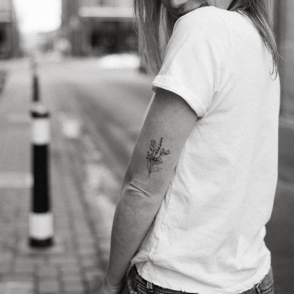 Meadow Flora Temporary Tattoos: Yellow - Freshie & Zero Studio Shop