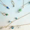 kelp green little gemstone necklace - Freshie & Zero Studio Shop