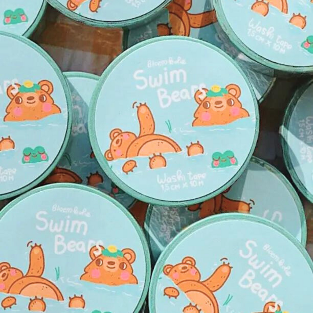 River Bear Washi Tape - Freshie & Zero Studio Shop