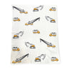 Organic Cotton Baby Blanket - Trucks - Freshie & Zero Studio Shop