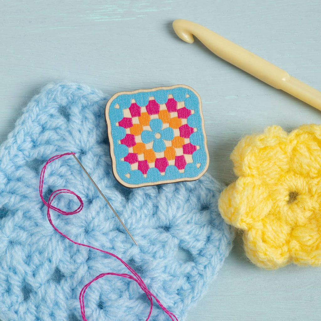 Granny Square Crochet Magnetic Needle Minder | Gift for Crafters - Freshie & Zero Studio Shop