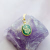 Emerald Snake Gemstone Symbol Necklace by Jill Makes - Freshie & Zero Studio Shop