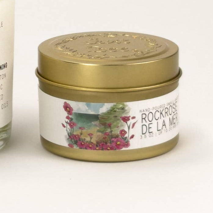 Rockrose de la Mer Tin Candle by Just Bee - Freshie & Zero Studio Shop