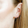 Ava Silver Huggie Infinity Hoop Earrings Mini - Freshie & Zero Studio Shop