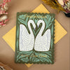 Wedding Folk Swans Card - Freshie & Zero Studio Shop