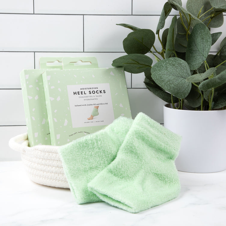 Moisturizing Heel Socks: Infused with Olive + Jojoba Oils - Freshie & Zero Studio Shop