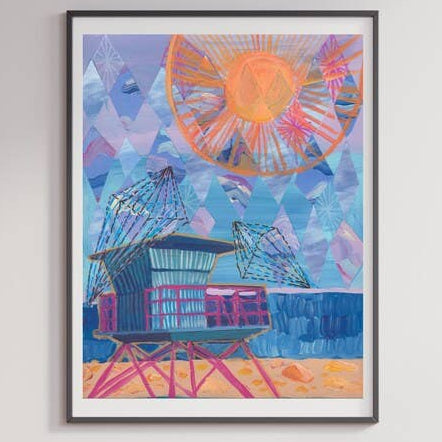 California Lifeguard Collage Print: 8×10 - Freshie & Zero Studio Shop