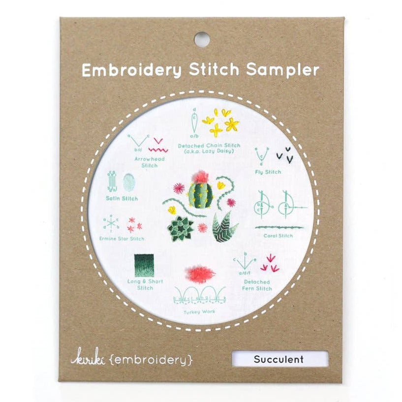 Embroidery Sampler Kit: Succulent | Beginner - Freshie & Zero Studio Shop