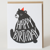 Black Bear Birthday Letterpress Greeting Card by Fugu Fugu: Paper tab - Freshie & Zero Studio Shop