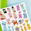 Feline Finery Retro Cats Sticker Sheet by Pipstickers - Freshie & Zero Studio Shop