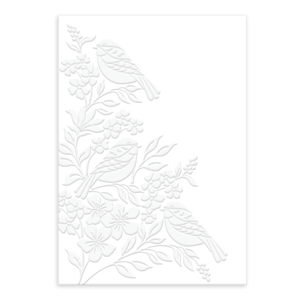 Boxed Note Cards: Embossed Floral Birds - Freshie & Zero Studio Shop