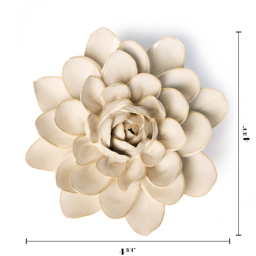 English Garden Ceramic Flower: 4.25" Ivory Snowdrop - Freshie & Zero Studio Shop