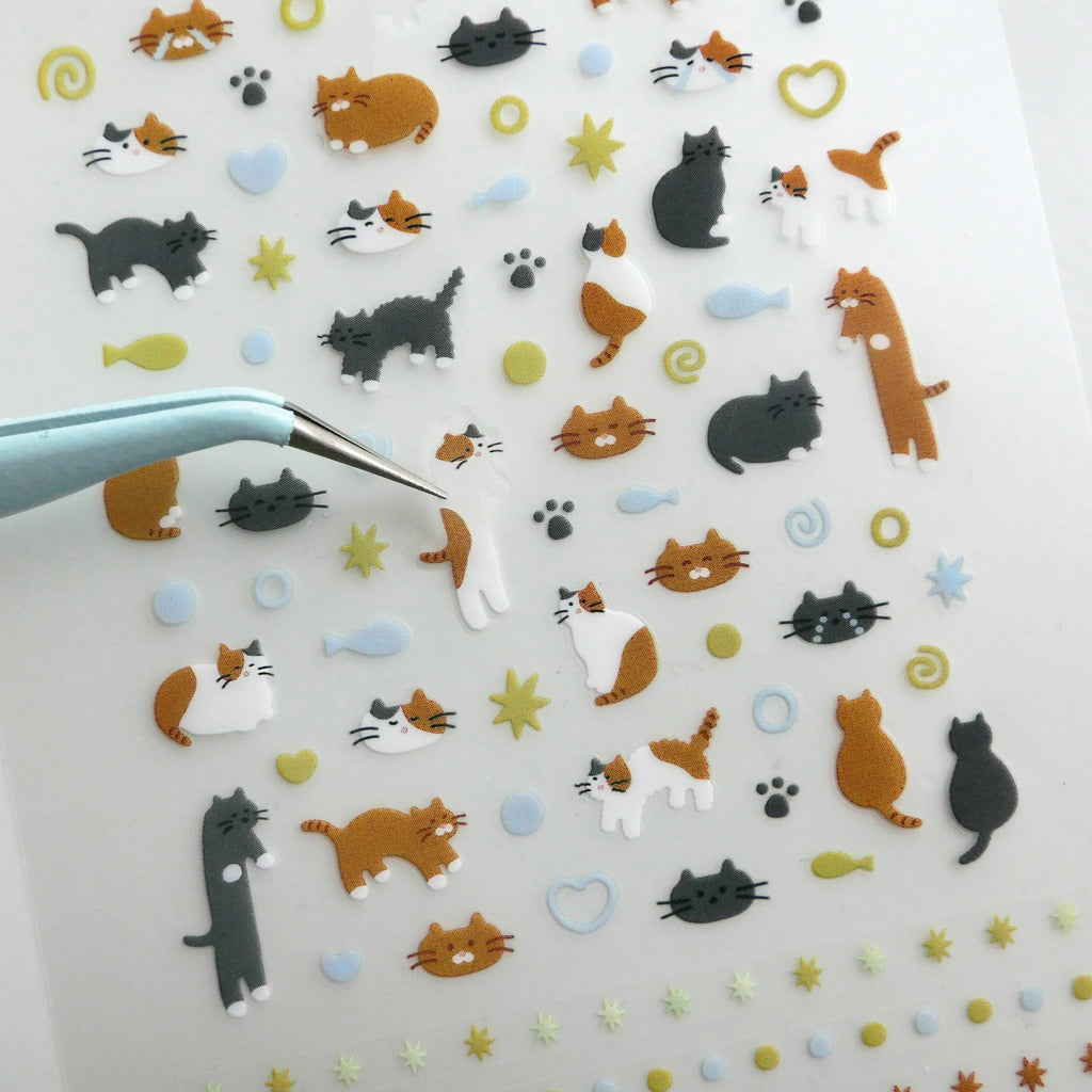 Deco Cats Nail and Paper Stickers - Freshie & Zero Studio Shop