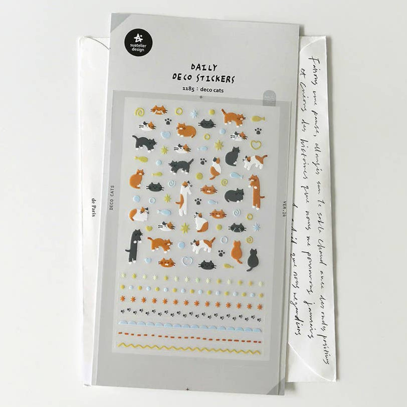 Deco Cats Nail and Paper Stickers - Freshie & Zero Studio Shop