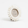 Amalesh Bloom Cream Carved Bone 3x3 Picture Frame - Freshie & Zero Studio Shop