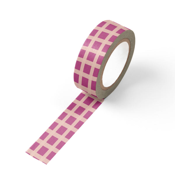 Pink Gingham Washi Tape - Freshie & Zero Studio Shop