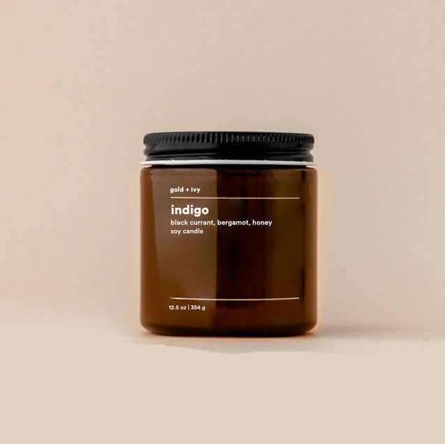 Indigo Soy Candle by Gold + Ivy - 7.5 oz. - Freshie & Zero Studio Shop