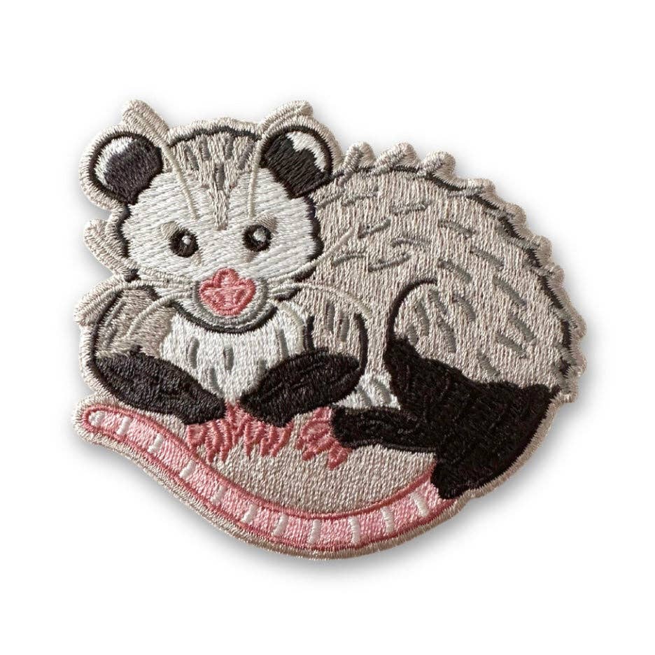 Opossum Iron-On Embroidered Patch - Freshie & Zero Studio Shop