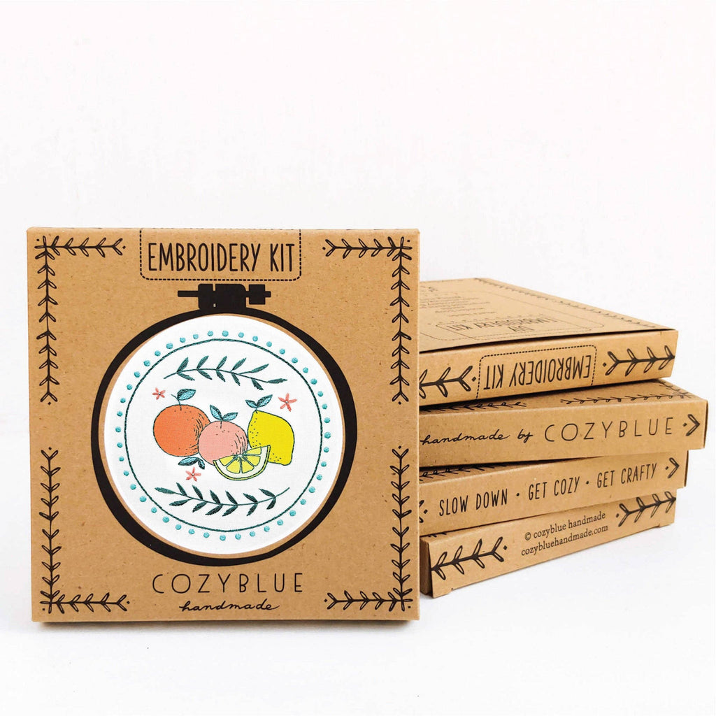 Citrus embroidery kit by Cozyblue - Freshie & Zero Studio Shop