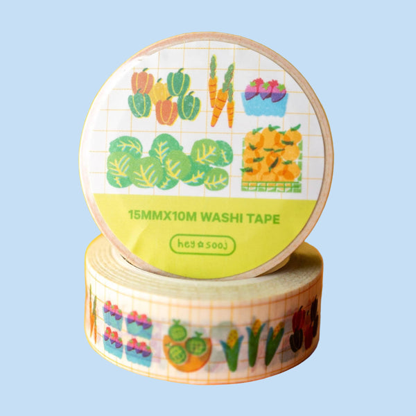 Farmers Market Washi Tape - Freshie & Zero Studio Shop