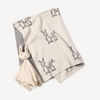 Organic Cotton Jacquard Sweater Knit Baby Blanket: Bunny - Freshie & Zero Studio Shop