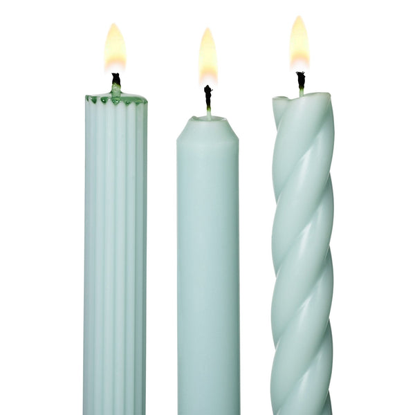 Taper Candles Set of 3 - Light Blue - Freshie & Zero Studio Shop