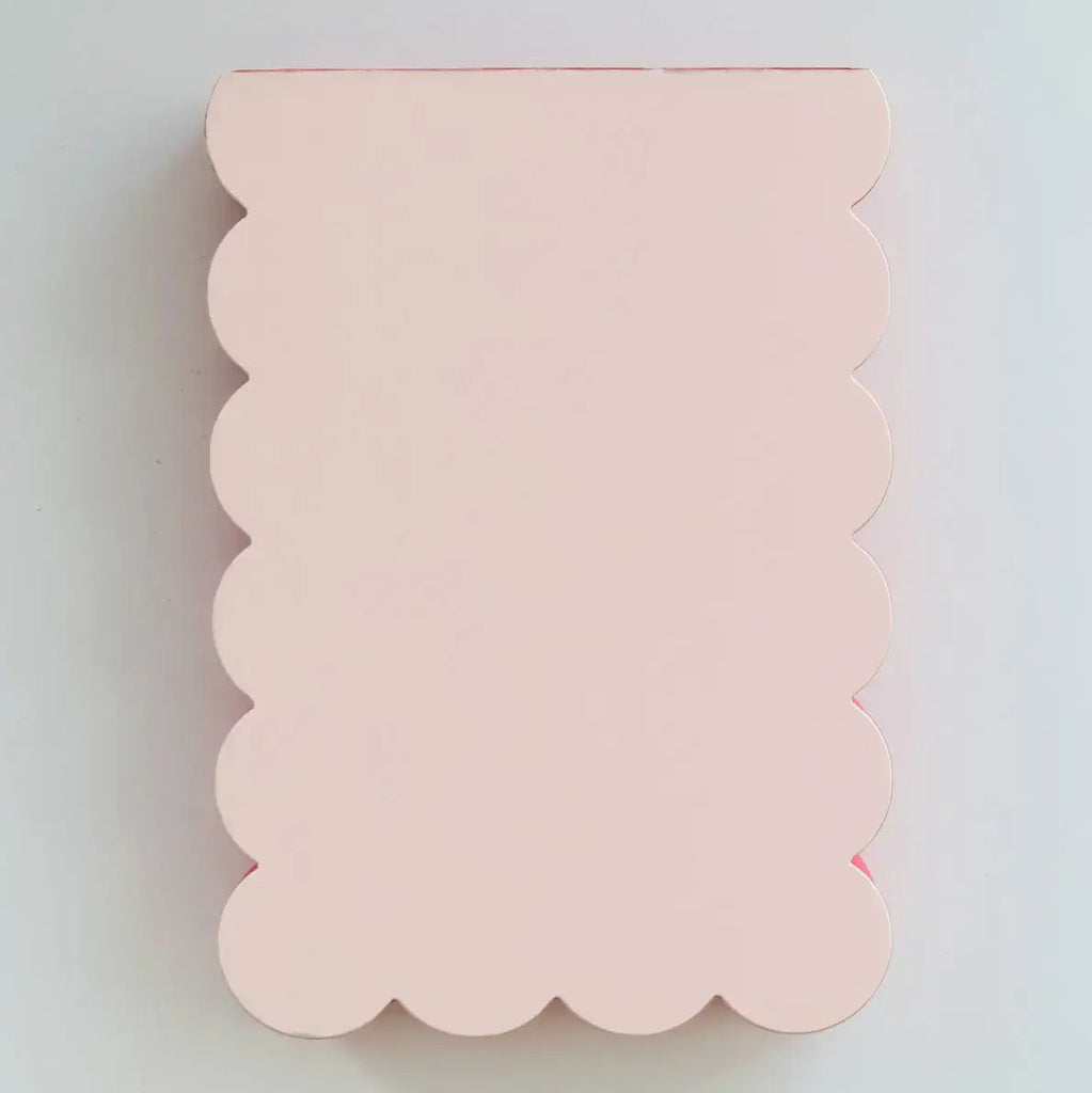 Scalloped Shaped Notepad | Peach + Persimmon Edge - Freshie & Zero Studio Shop