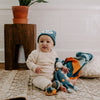 Handmade Knit Blue Peace Baby Beanie - Freshie & Zero Studio Shop