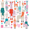 Fuzzy Llamas Sticker Sheet by Pipsticks - Freshie & Zero Studio Shop