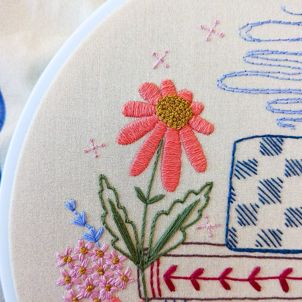 Book Stack Embroidery Kit by Cozyblue - Freshie & Zero Studio Shop