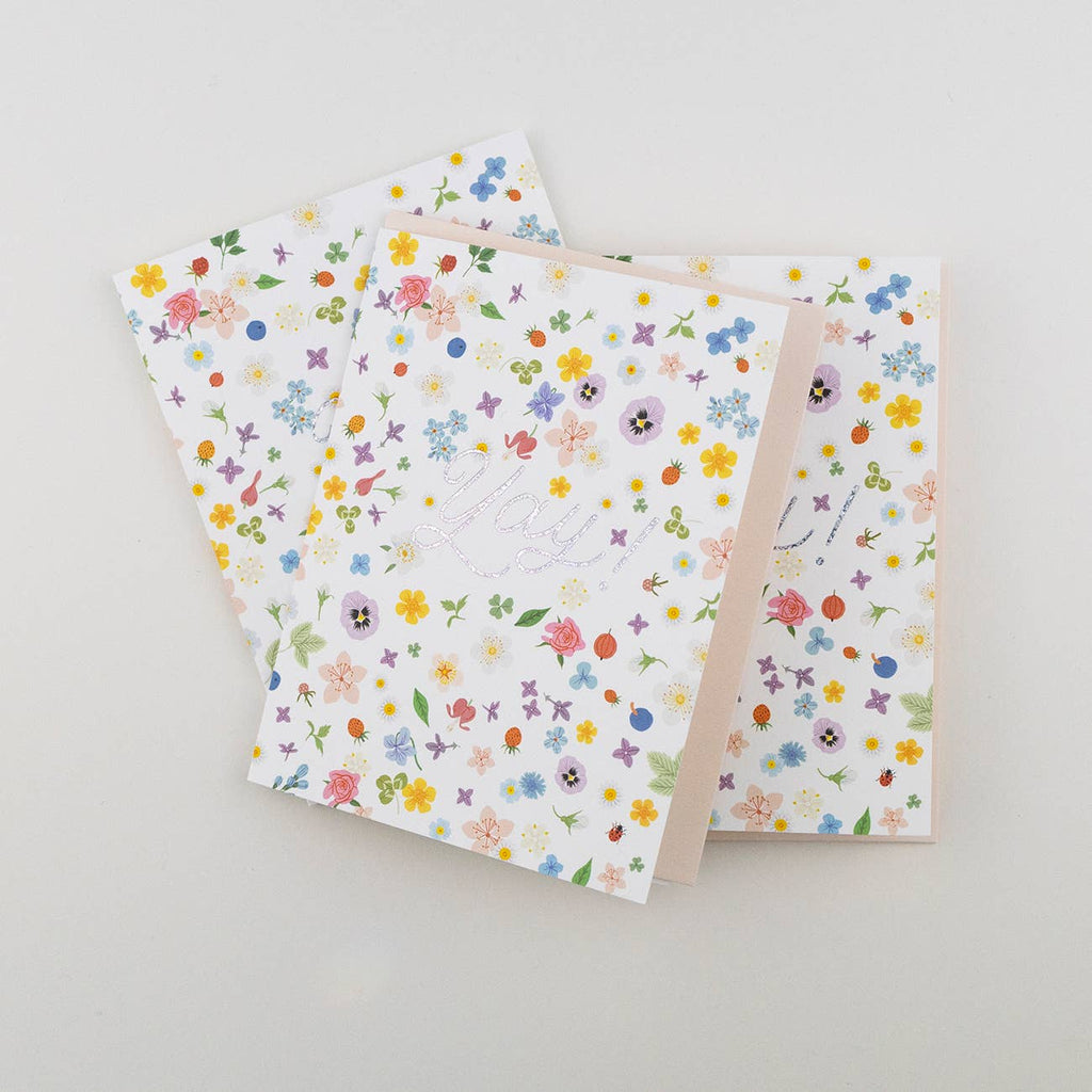YAY Floral Confetti | greeting card - Freshie & Zero Studio Shop