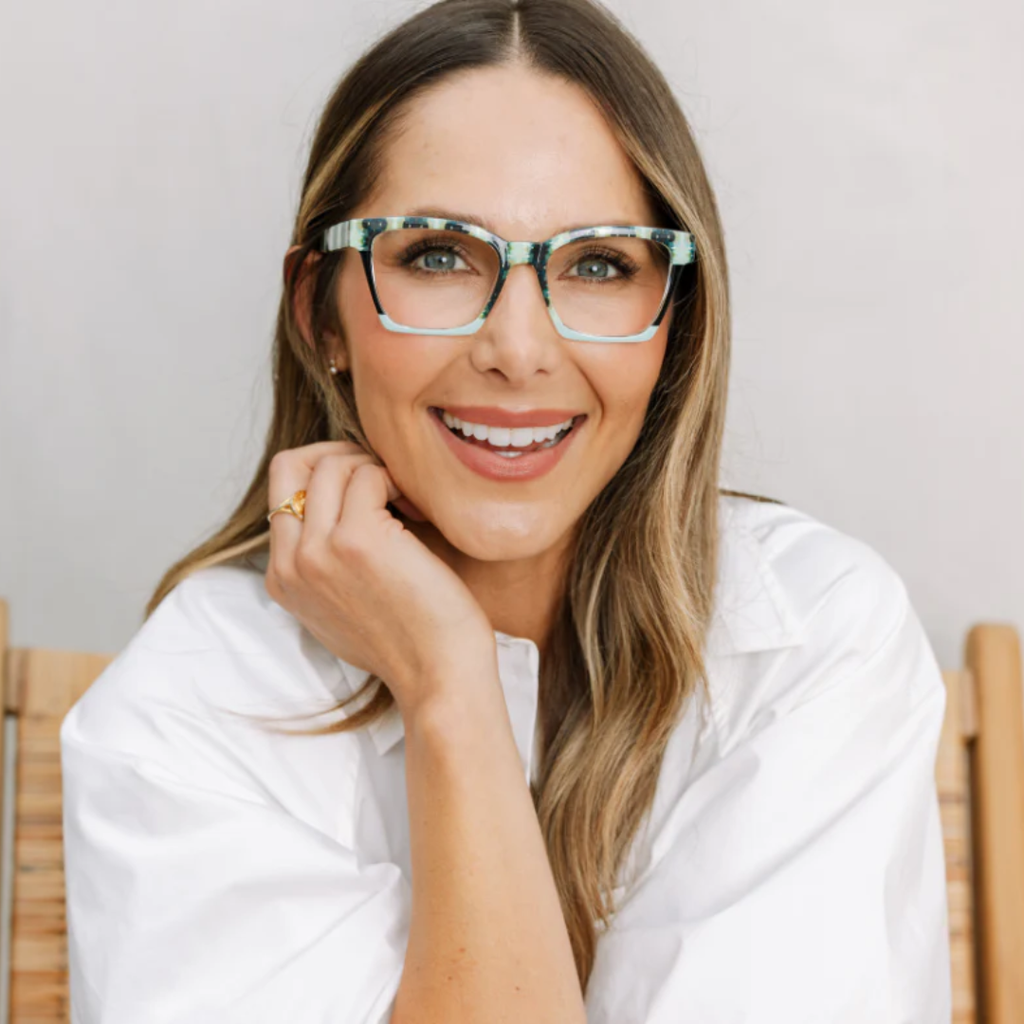 Peepers x Laura Park Reading Glasses: Birdie/Orchid Blossom Navy Colorblock - Freshie & Zero Studio Shop