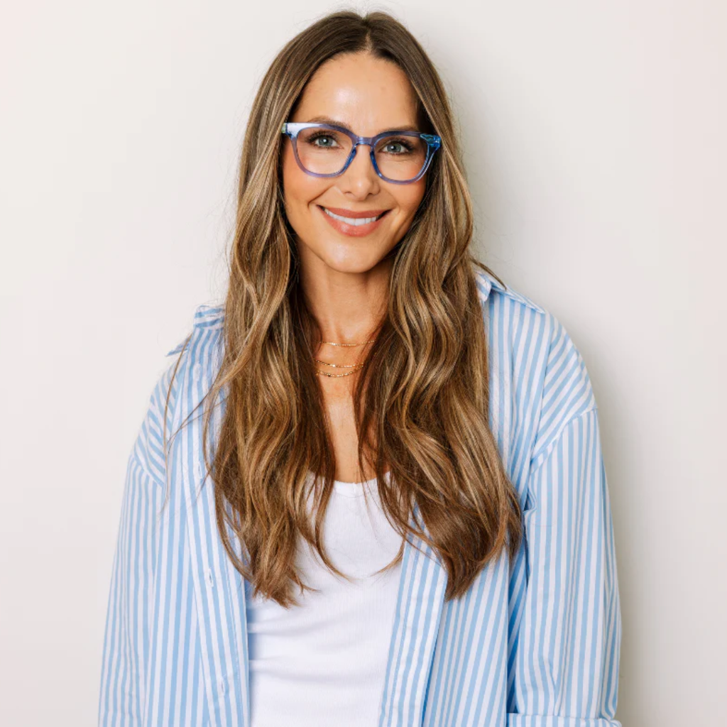 Peepers x Laura Park Reading Glasses: Nola - Blue/Après Ski - Freshie & Zero Studio Shop