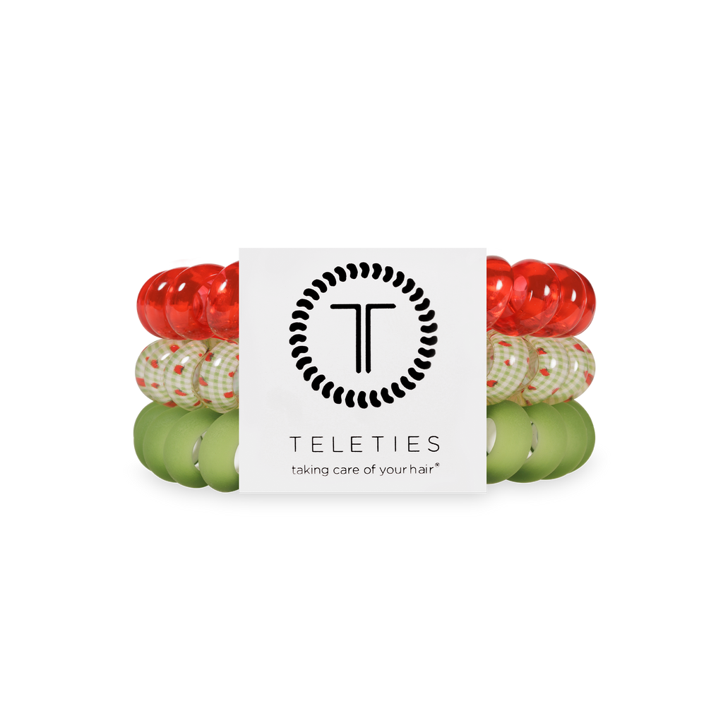 Locally Grown Tomato Red Teleties Hair Ties - Freshie & Zero Studio Shop