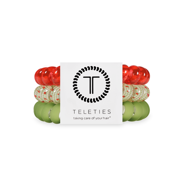 Locally Grown Tomato Red Teleties Hair Ties - Freshie & Zero Studio Shop