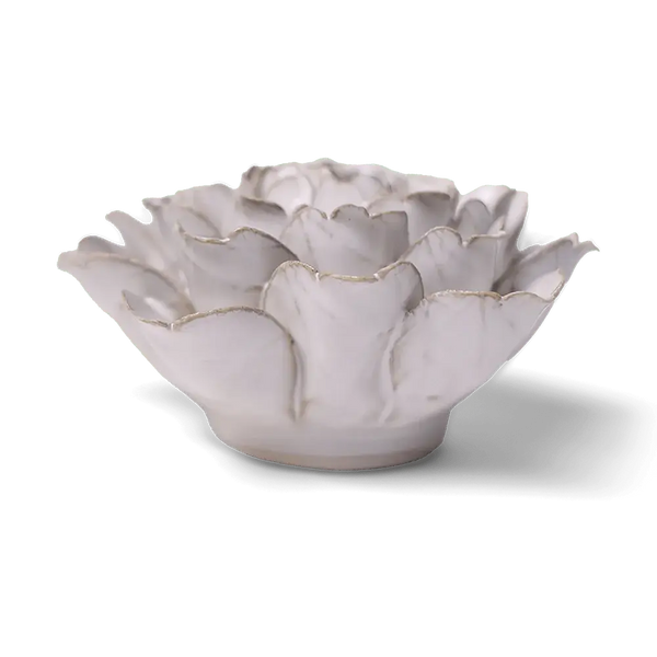 Ceramic Wall Flower: 5" Ivory Peony - Freshie & Zero Studio Shop