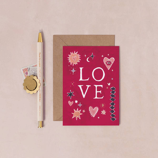 Hearts Mini Love Greeting Card - Freshie & Zero Studio Shop