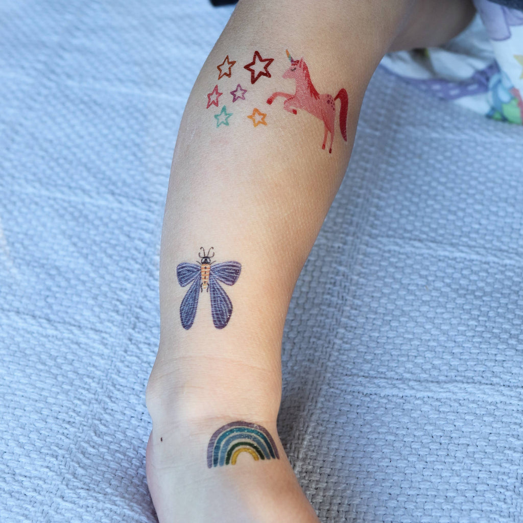 Unicorn Party Temporary Tattoos: Yellow - Freshie & Zero Studio Shop