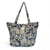 Large Zippered Bag: blue floral - Freshie & Zero Studio Shop
