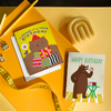 Bear Eating Cake Birthday Card - Freshie & Zero Studio Shop