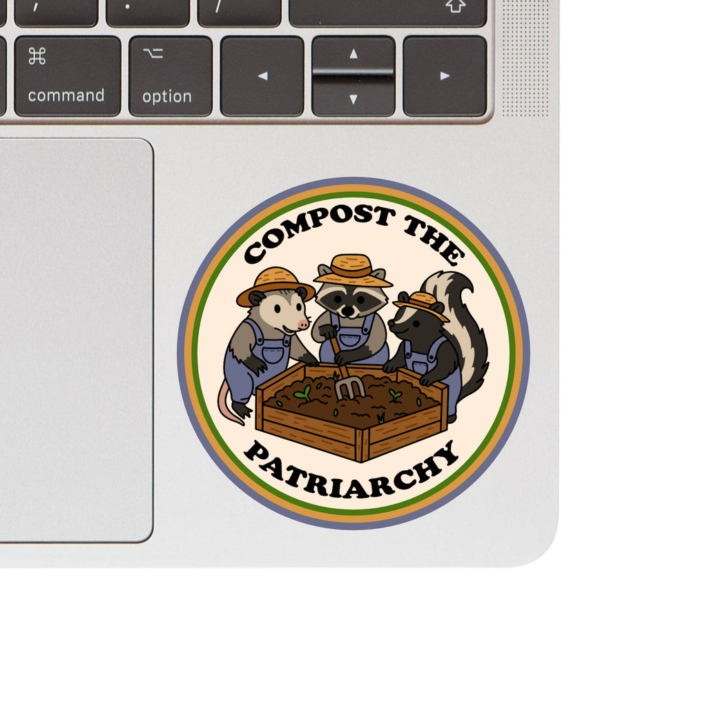 Compost the Patriarchy Animals Vinyl Sticker - Freshie & Zero Studio Shop