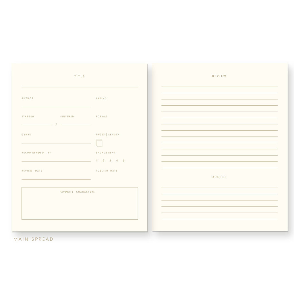 Red Bookmarked Book Log Journal - Freshie & Zero Studio Shop