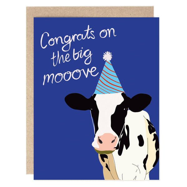 Congrats on the Big Mooove Greeting Card - Freshie & Zero Studio Shop